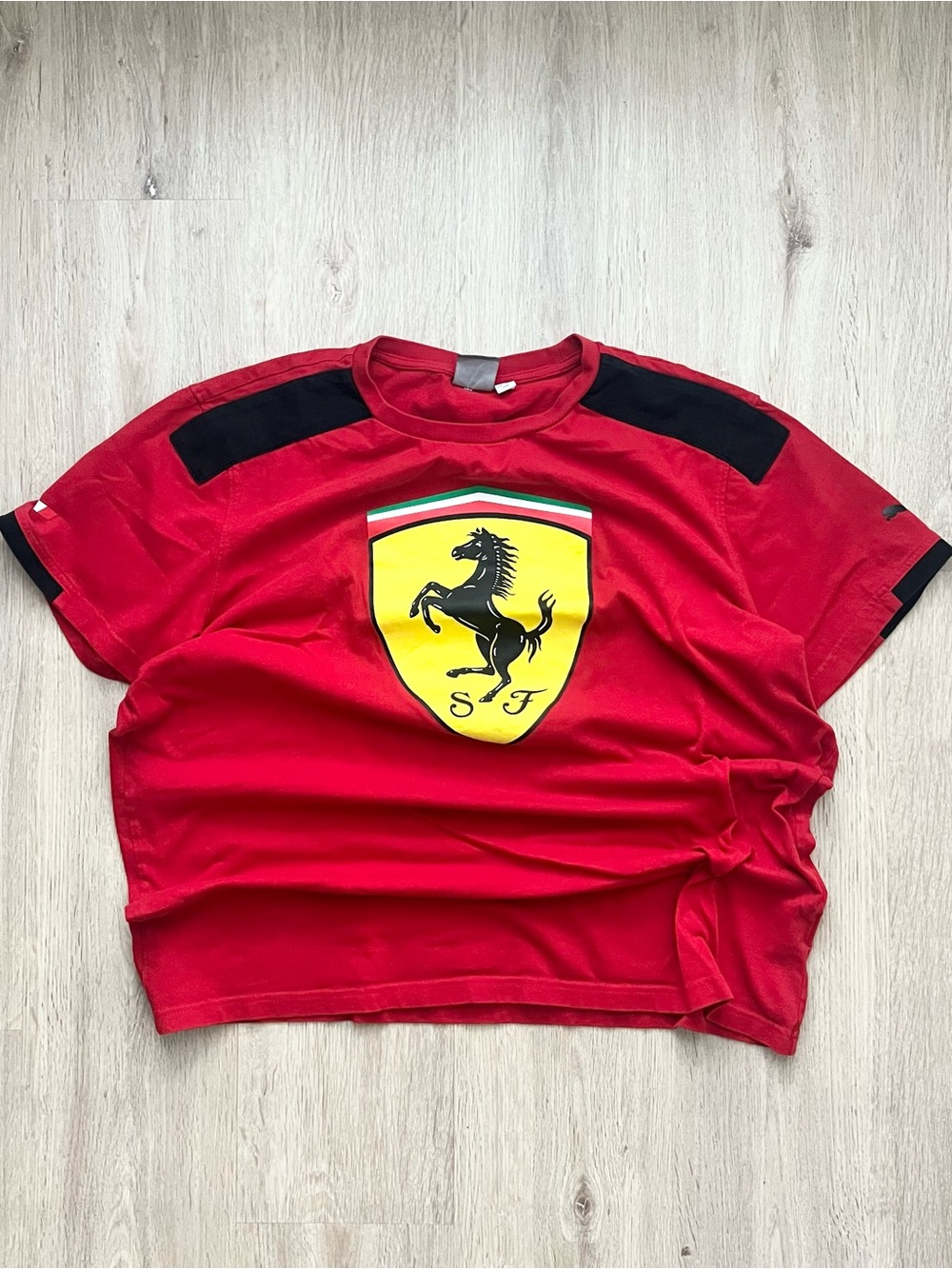 Puma Ferrari Scuderia Shield Racing Formula 1 Logo T-Shirt Mens XXL Red